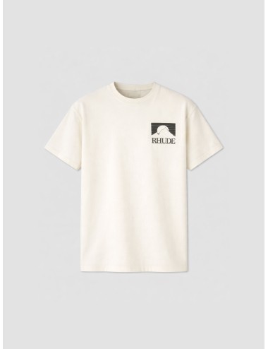 Rhude - Moonlight Tee - Vintage White - Camiseta hombre - Algodón con gráfico Moonlight - MARFRANC
