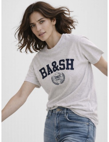 ba&sh - Ioni - Grischine - Camiseta - Mujer - Algodón orgánico varsity - MARFRANC