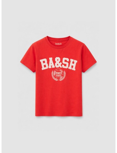 ba&sh - Ioni - Rouge - Camiseta - Mujer - Algodón orgánico cropped - MARFRANC