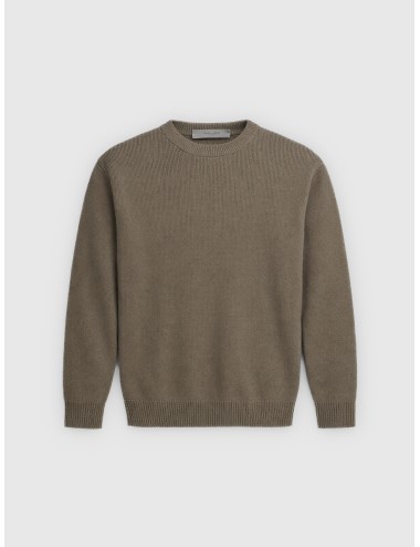 Golden Goose - Sweater Davis Basic - Light Taupe - Jersey hombre - Punto algodón elástico - MARFRANC