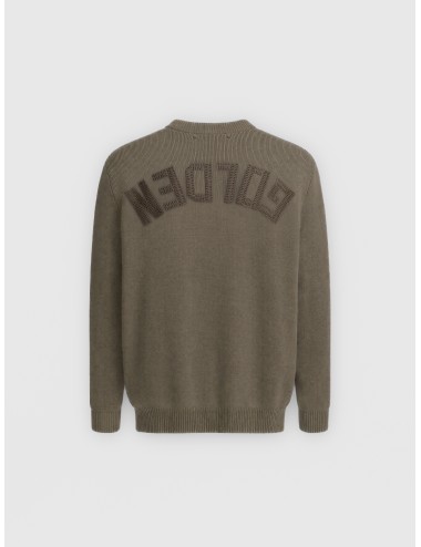 Golden Goose - Sweater Davis Basic - Light Taupe - Jersey hombre - Punto algodón elástico - MARFRANC