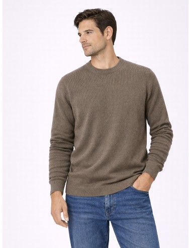 Golden Goose - Sweater Davis Basic - Light Taupe - Jersey hombre - Punto algodón elástico - MARFRANC