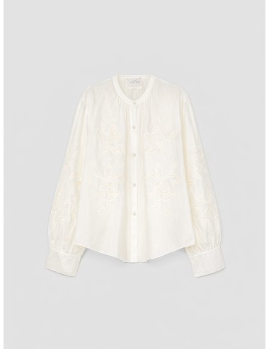 forte_forte - Bohemian Voile Shirt Lunamaris - Avorio - Camisa - Mujer - Voile algodón-seda - MARFRANC