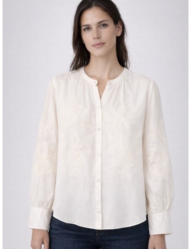 forte_forte - Bohemian Voile Shirt Lunamaris - Avorio - Camisa - Mujer - Voile algodón-seda - MARFRANC