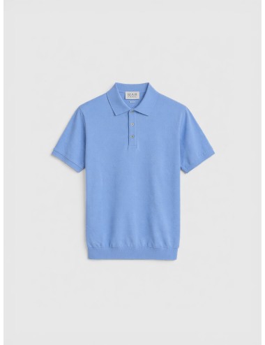 MARFRANC - Polo DK17-004 - Indaco - Polo hombre - Algodón piqué azul - MARFRANC