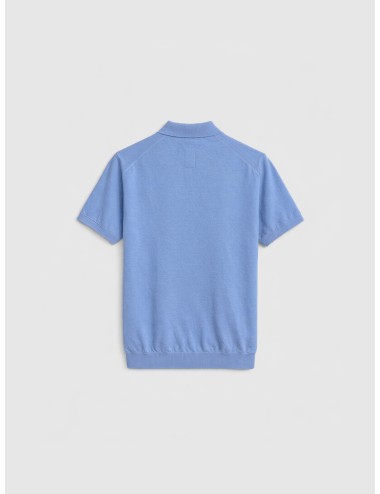 MARFRANC - Polo DK17-004 - Indaco - Polo hombre - Algodón piqué azul - MARFRANC