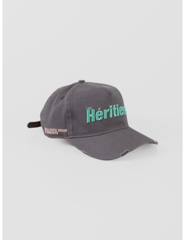 Gorra Antracita RETRO ROOTS CAP Les Héritiers canvas lavado bordado 3D retro