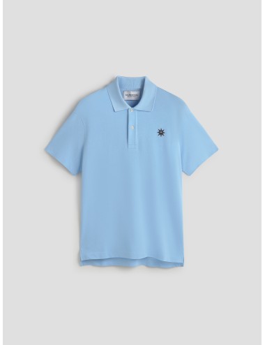 Polo Sky Blue THE POLO Les Héritiers algodón piqué oversize SS26 bordado frontal
