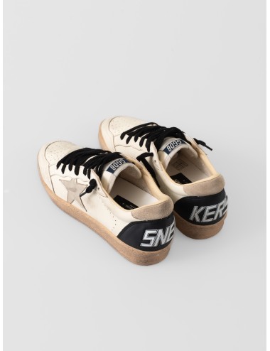 zapatillas hombre blancas Golden Goose Ball Star white beige platinum estrella metalizada suela miel vintage