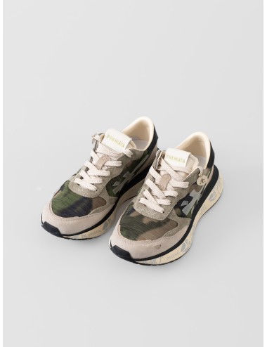 sneakers mujer multicolor Premiata Lauryn Var.8185 ante cuero textil estilo retro-running