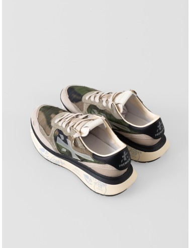 sneakers mujer multicolor Premiata Lauryn Var.8185 ante cuero textil estilo retro-running