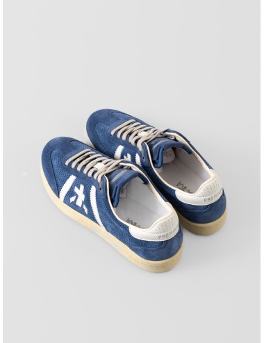 Premiata Bonnie 8033 azul blanco sneakers piel gamuza casual baja estilo retro