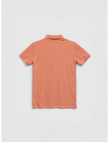 Polo coral Pesca Born to Be Basic R00568 en piqué con bordados decorativos