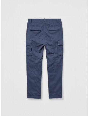 Pantalón cargo Mason’s Blu Navy modelo 2PN2A2145 hombre slim fit con bolsillos laterales