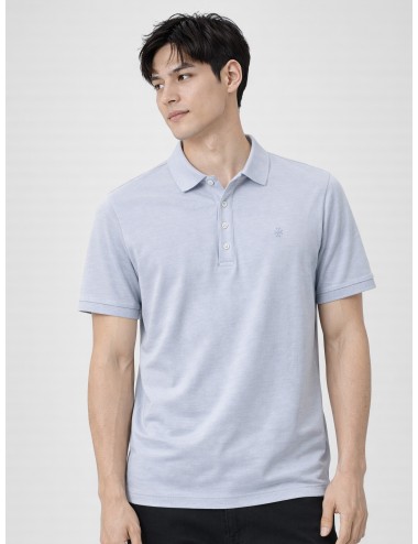 Polo azul claro Jacob Cohën 80033-001 hombre algodón piqué manga corta bordado logo pecho