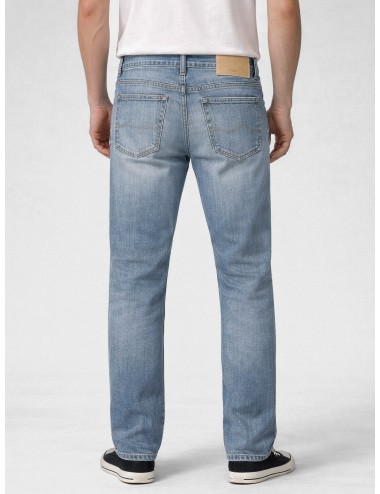 Jeans gris oscuro Jacob Cohën QE004-053 hombre denim elástico slim fit lavado Light Black parche de piel trasero