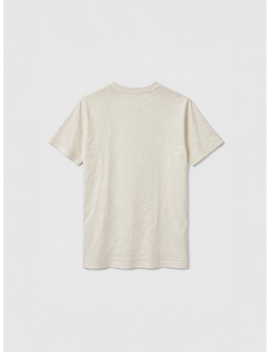 Camiseta cruda Patagonia Oval Logo Pocket Tee con bolsillo y parche frontal