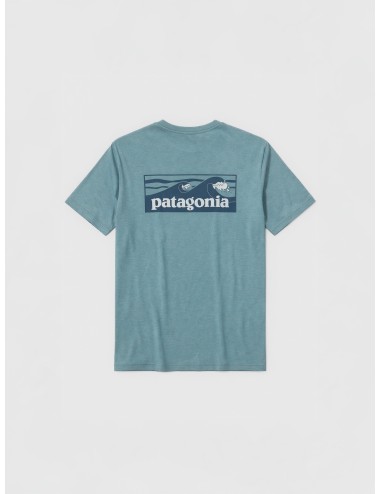 Camiseta técnica Patagonia Cap Cool Daily Shirt Blue Sage hombre logo trasero secado rápido