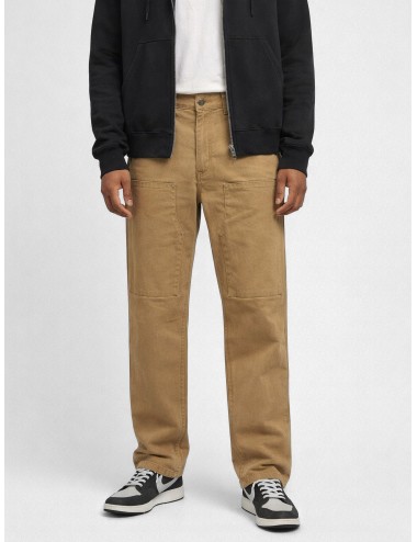 Pantalón beige Represent MLM100479 hombre corte recto algodón bolsillos utility diseño estructurado