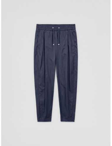 Hernо - Pantalone in Nylon Stretch con dettaglio bottone - 9201 blu - Pantalón elástico mujer - water-repellent - MARFRANC