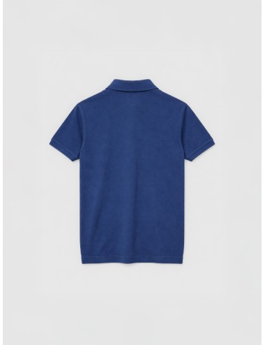 Polo de punto azul medio Gran Sasso x MARFRANC 60118/79081 manga corta algodón