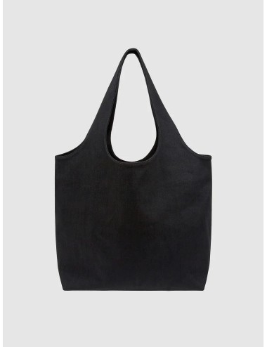 Bolso tote noir A.P.C. Ninon Bag con logo frontal blanco y asas largas