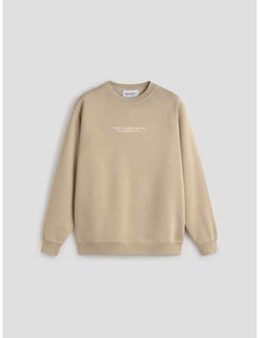 LES HÉRITIERS - LOGO ROOTS CREWNECK - Stone Grey - Sudadera unisex - Algodón orgánico 100% - MARFRANC