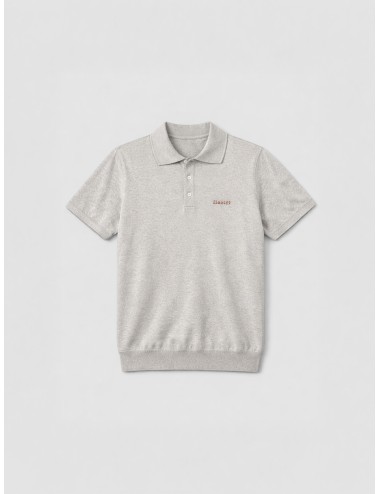 Polo gris jaspeado Edmmond Studios Brand Bass Plain Grey Melange para hombre.