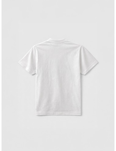 Camiseta blanca Eddmond Studios Chassing hombre algodón estampado gráfico frontal cuello redondo