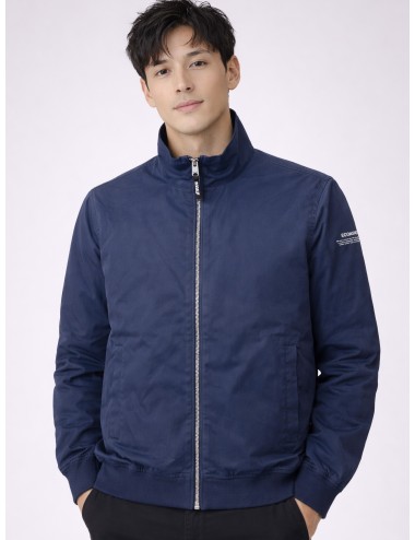 Chaqueta azul marino ECOALF Pikes hombre tejido técnico ligero cremallera cuello alto