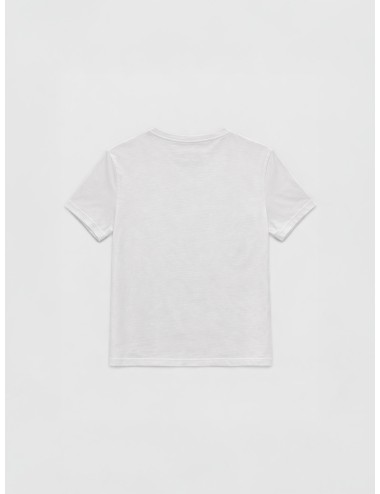 Camiseta blanca ECOALF Min hombre algodón reciclado mensaje Because There Is No Planet B cuello redondo