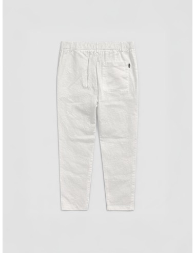 Pantalón de lino blanco Ecoalf Ethiwin Linen Pants White para hombre.