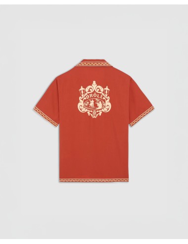 Camisa brick Drôle de Monsieur Chemise Brodée Danseurs con bordados y ribetes geométricos