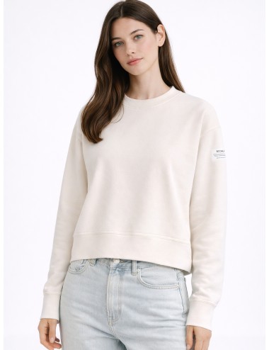 Sudadera rosa claro ECOALF Godoy mujer algodón orgánico y reciclado cuello redondo relaxed fit