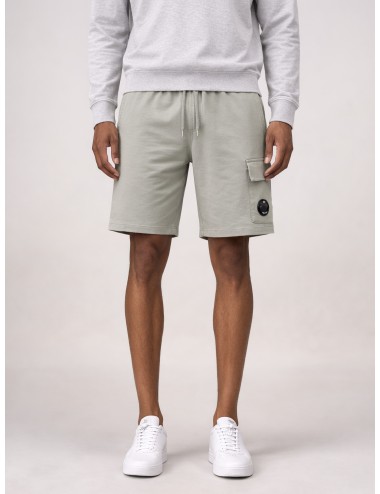 Bermuda cargo gris Gun Metal C.P. Company Light Fleece con lente en bolsillo lateral