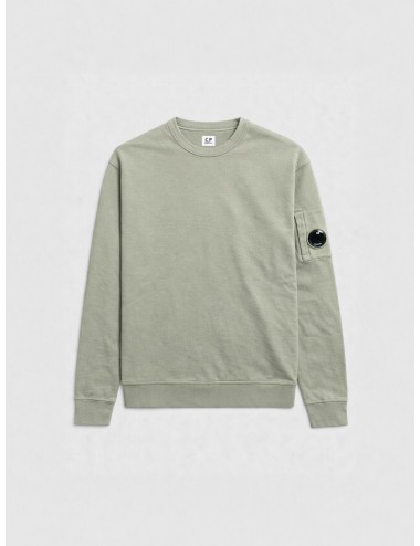 Sudadera gris gun metal C.P. Company crewneck con lente en manga