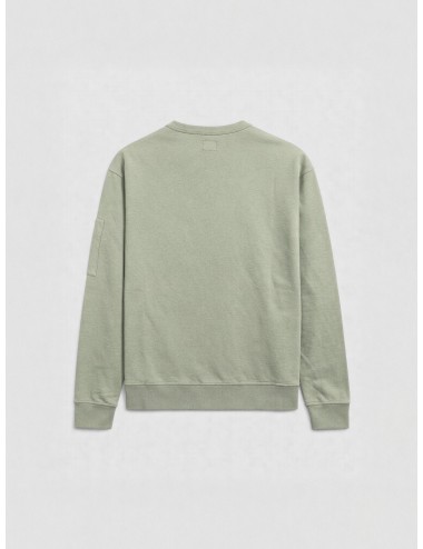 Sudadera gris gun metal C.P. Company crewneck con lente en manga