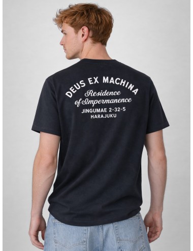 Camiseta negra Deus Ex Machina Harajuku Sign Tee con estampado gráfico delantero y trasero