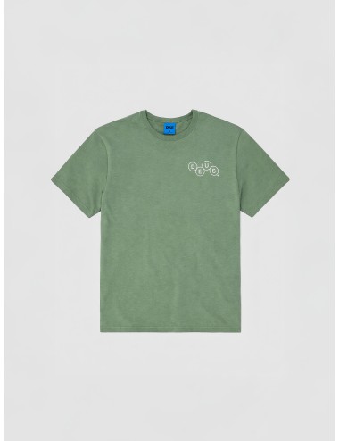 Camiseta verde Loden Frost Green Deus Ex Machina Mechanism Tee con gráfico trasero The Temple of Enthusiasm