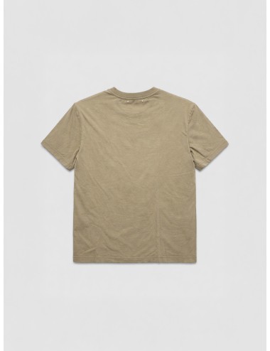 Camiseta beige efecto lavado Golden Goose Dyed Gauze con logo bordado y doble estrella trasera