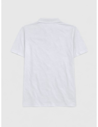 Polo blanco RRD Oxford para mujer en tejido técnico elástico con cuello clásico y tapeta de botones