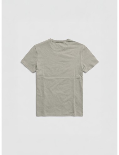 Camiseta verde grisáceo Parajumpers Patch Tee con parche logo en pecho