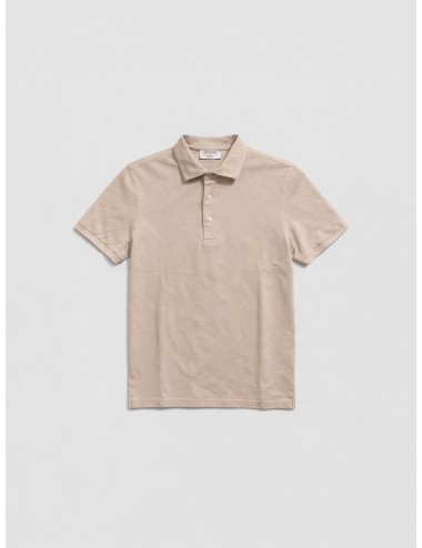 Polo beige arena hombre Gran Sasso x MARFRANC clásico algodón manga corta