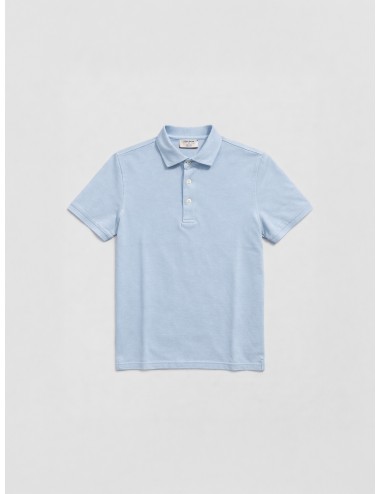 Polo azul cielo claro hombre Gran Sasso x MARFRANC clásico algodón manga corta