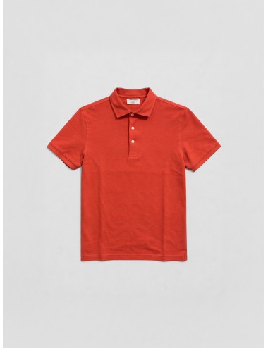 Polo rojo teja hombre Gran Sasso x MARFRANC manga corta algodón cuello clásico