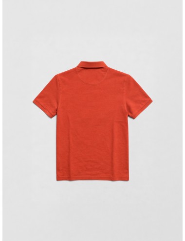 Polo rojo teja hombre Gran Sasso x MARFRANC manga corta algodón cuello clásico