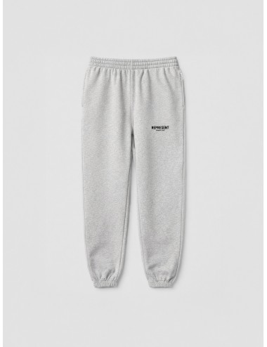 Pantalón jogger gris Ash Grey Represent Owners Club Sweatpants en felpa gruesa con logo y bajo elástico
