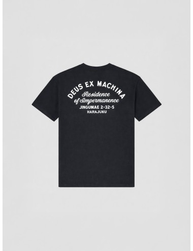 Camiseta negra Deus Ex Machina Harajuku Sign Tee con estampado gráfico delantero y trasero