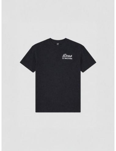 Camiseta negra Deus Ex Machina Harajuku Sign Tee con estampado gráfico delantero y trasero