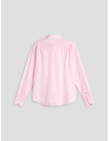 Camisa Pink SERRSUCKER SHIRT Les Héritiers seersucker rayas fit regular